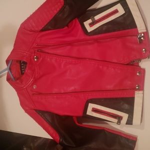 Cute kids moto "leather" jacket size 4-5